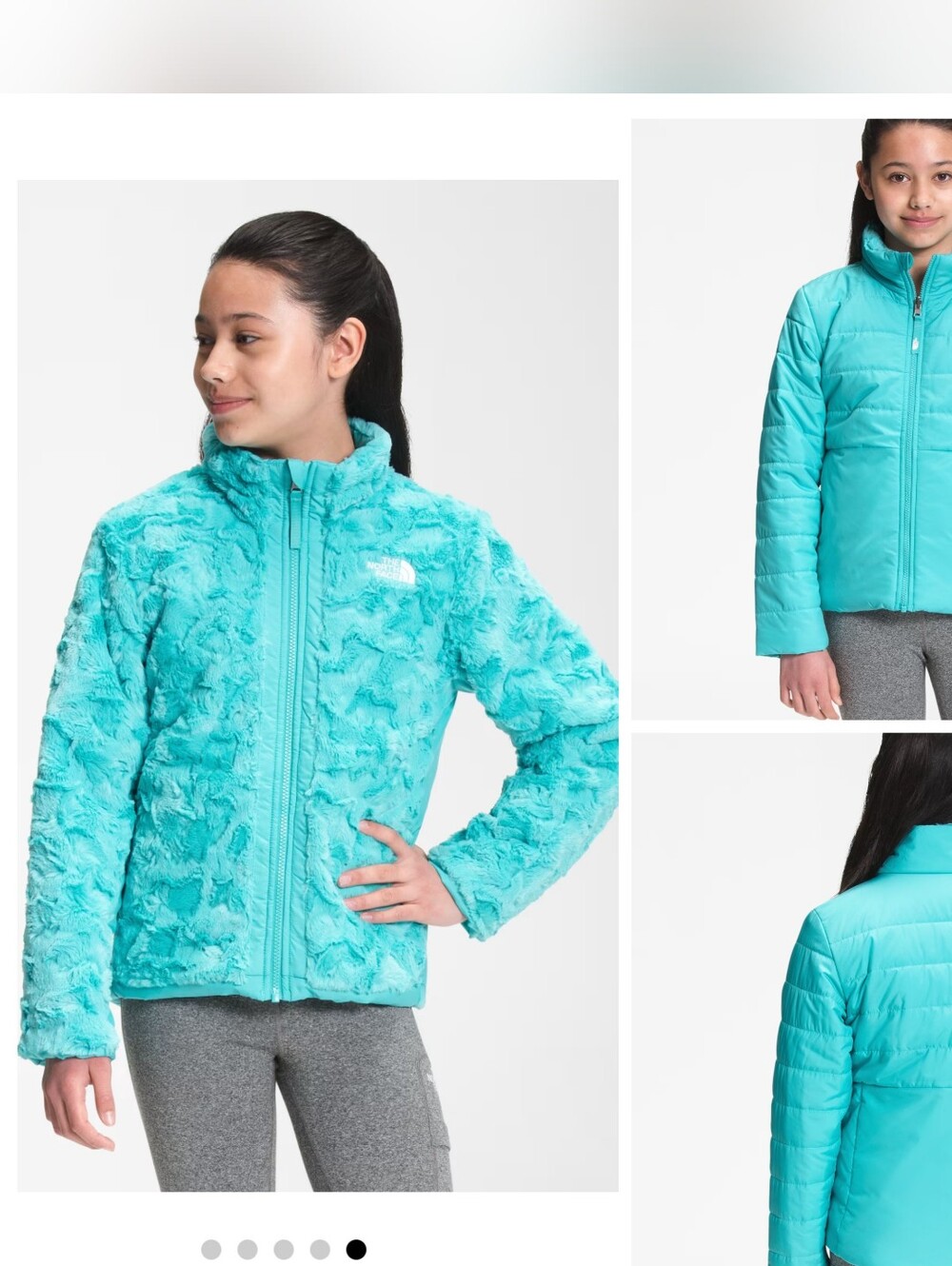 Girls 3-in-1 Reversible North Face Jacket